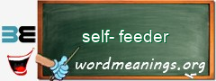 WordMeaning blackboard for self-feeder